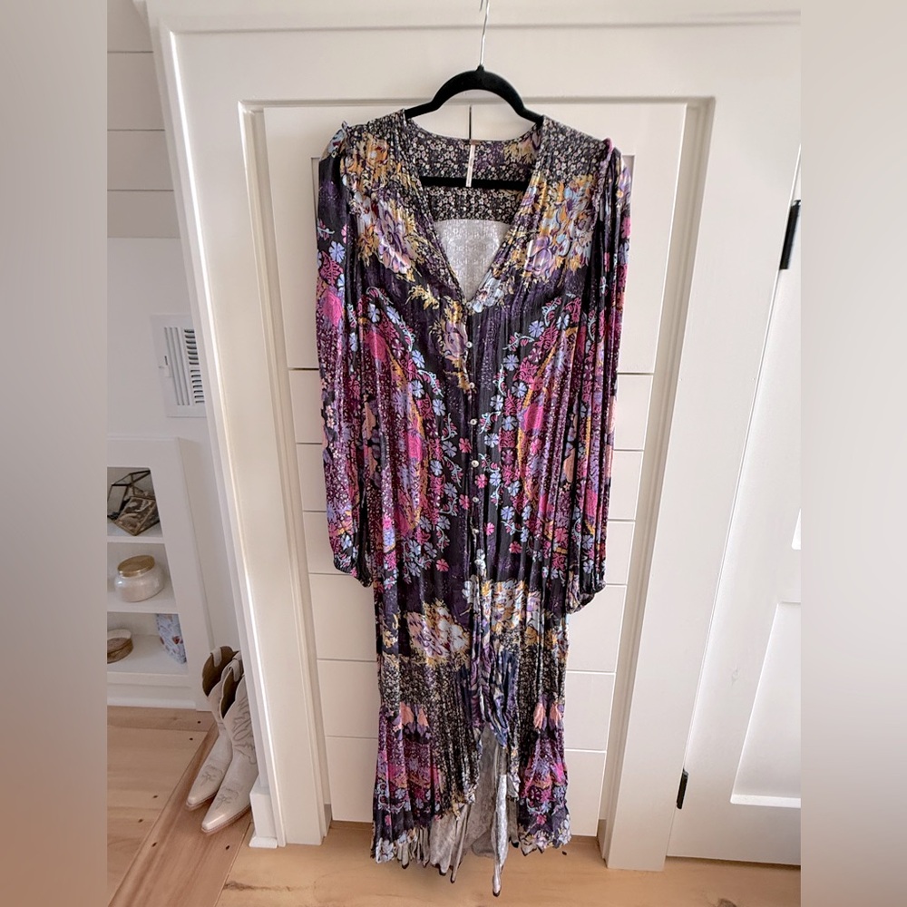 Free People Marais Printed Midi Dress Size Small